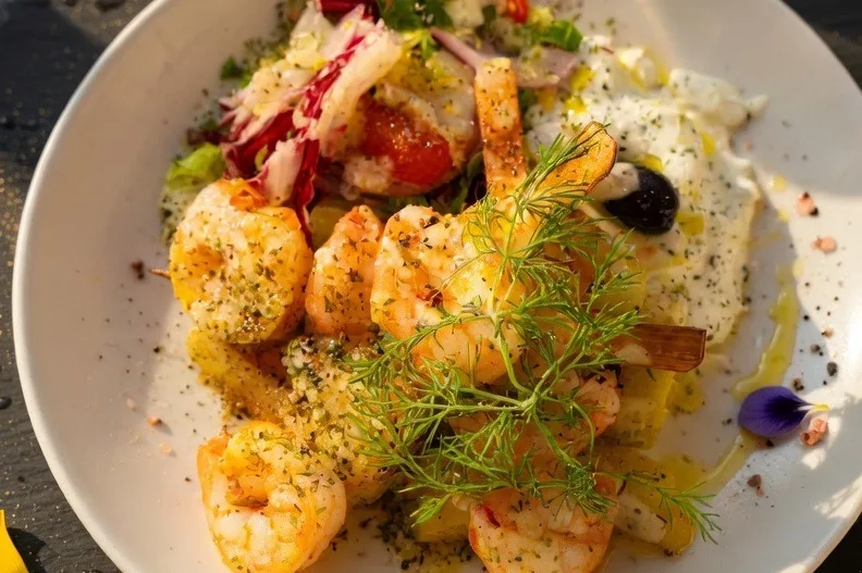 GARIDES SOUVLAKI (RÄKÖR SOUVLAKI)